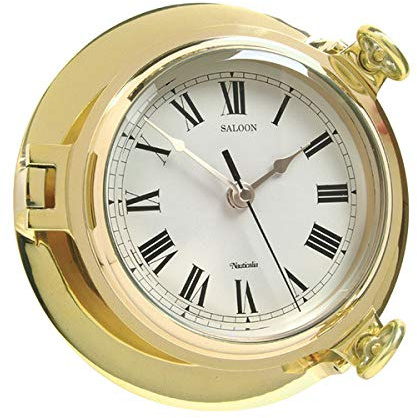 Nauticalia Saloon Uhr, Messing, 22,5 cm