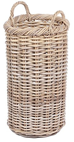 Grey Rattan Wicker Umbrella Hall Basket