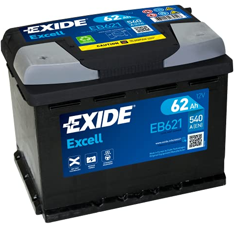 EXIDE Excell EB621 Batterie de Voiture 62Ah 540A