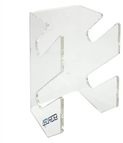 4boarder® Double Wandhalterung | 2-Fach Boardhalterung | Skateboard | Longboard | vertikale Board Wandhalterung | transparent | Hochwertige Board Halterung