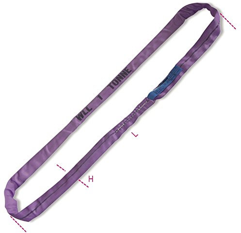 Beta 81700020 Model 8170 SV2 - L1 Round Sling, Purple, 1t High-tenacity, Polyester Belt, 1 m Length, 1000 kg