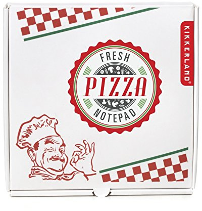 Kikkerland ST77 Bloc-note en forme de boîte à pizza classique