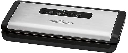 ProfiCook® Vakuumierer | Vakuumiergerät inkl. 18 Beutel | Sous Vide und Vakuum-Garen | stabile Schweißnaht | Folienschweißgerät m. 12 l/Min Saugleistung | Lebensmittel 8x länger Frisch | PC-VK 1146