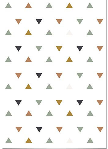 Panorama Carta da Parati Adhesiva Triangoli 66x300 cm - Stampato su Vinile Tessile - Installazione facile, lavabile e resistente