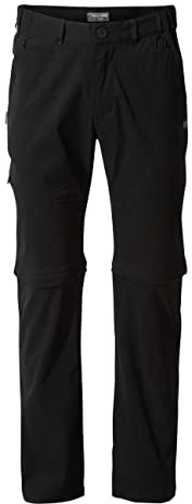 Craghoppers Mens Kiwi Pro Conv Trousers Hiking Pants, Black, 36W Long EU