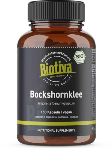 Bockshornklee-Samen Bio Kapseln 500 Stück - 600mg Bockshornkleesamen Pulver - Trigonella Foenum-Graecum