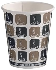 8oz Cafe Mocha Paper Espresso Coffee Cups x 50 (1000)