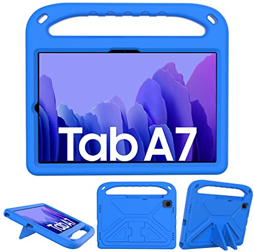 GOZOPO Kids Case Compatible with Samsung Galaxy Tab A7 10.4 (2020) / SM-T500/T505, Lightweight & Shockproof Handle Stand Cover Shell (Blue)