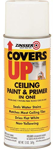 Zinnser 03688 Covers Up Stain Sealing Ceiling Paint, White