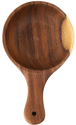 Restokki Holzschale, Holz Salatschüssel mit Griff Haushalt Lebensmittelqualität Kimchi Obstschale für Küchenbedarf Dekorative Obstschale