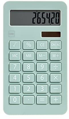 Miquelrius - Calculadora de Oficina Solar, Calculadora de 10 dígitos con Teclas Grandes y Pantalla LCD de fácil Lectura, Diseño Compacto y eficiente para Oficina y hogar, Color Verde