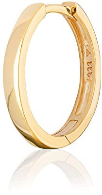 NKlaus Enkel 16 mm fällbar creol fyrkantig polerad 333 gult guld 8 karrat örhänge 1,8 bred 2139