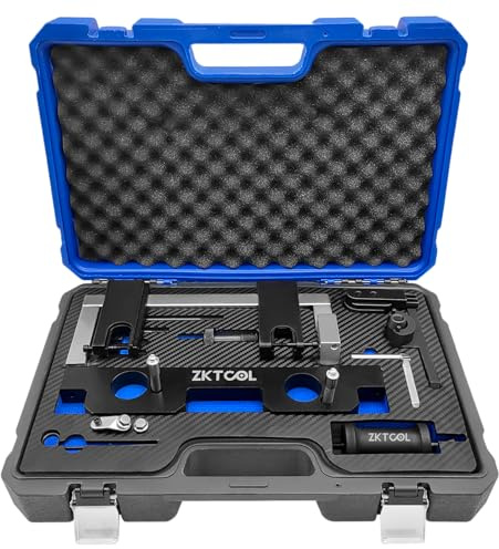 ZKTOOL Motor Nockenwellen Einstellwerkzeug für BMW N20 N26 | Motor Arretierwerkzeug Set mit Schwungradhalter und 7676 Öldichtung Reparatur-Kit zur Wartung