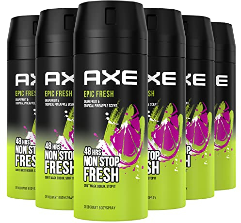 Axe Desodorante Líquido para Hombre Bodyspray Epic Fresh 150ml - Pack de 6