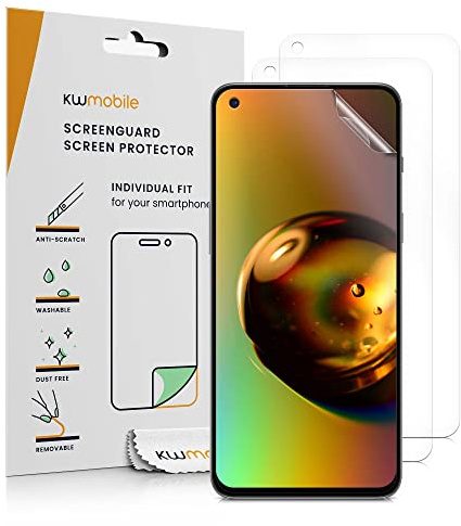 kwmobile 3x Displayschutzfolie kompatibel mit OnePlus Nord 2 5G Folie - klare Schutzfolien Set in transparent