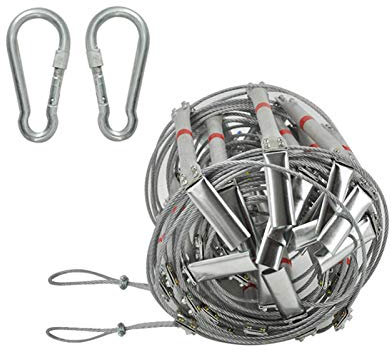 Fire Escape Ladder For Home Use Compact Lightweight Ladder For EmergencySituations Escape Rope Ladder With Carabiners, Flame Resistant Fire Ladder For Kids And Adults, Fast To Deploy Rope Soft Ladder