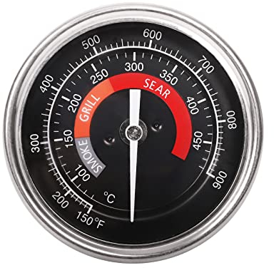 3 1/4 inch Charcoal Grill Temperature Gauge BBQ Grill Smoker Thermometer Gauge Replacement for Kamado Joe Ceramic Grill, and Akorn Kamado Joe Charcoal Grill, Large Face Grill Temp Thermometer