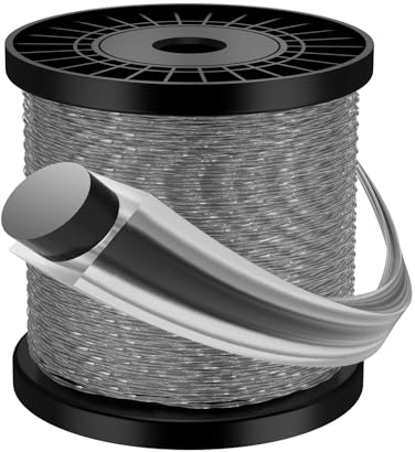 Forever Speed Filo per Decespugliatore,2.4 mm x 100 m Filo Tagliaerba in Nylon,Filo di Ricambio per Decespugliatore,Nero e grigio, ritorto