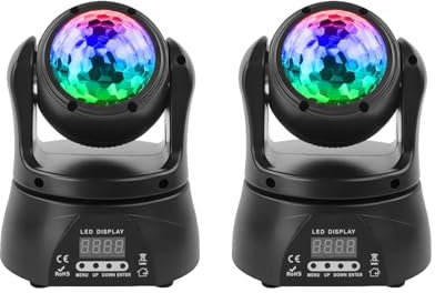 Mini Double-Sided Moving Head Lamp RGBW Kaleidoscope DMX512 Green Laser 32W Super Large Steering Angle