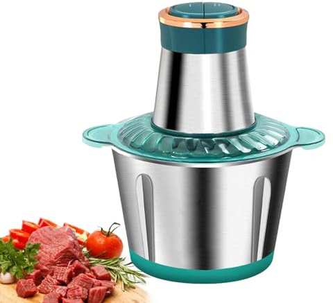 Lnhgh Tritacarne elettrico, tritacarne in acciaio inossidabile,Macchina automatica per tritacarne elettrica | Robot da cucina da cucina, tritacarne multifunzionale per cavoli, carote,