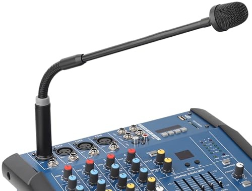 Goshyda DJ Mic, Microfono Professionale XLR Dinamico a Collo D'oca con Nucleo Superiore, Alimentazione 48V, per Palco, Sala Conferenze, Bar
