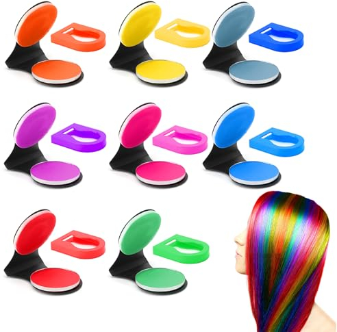 TNSLAND 8 Couleurs pour Cheveux Lavables, Craie pour Cheveux pour les Filles, Colore Capelli Temporaneo, Capelli Colorati Bambina, Couleur pour Cheveux pour le Bricolage fête Anniversaire Halloween