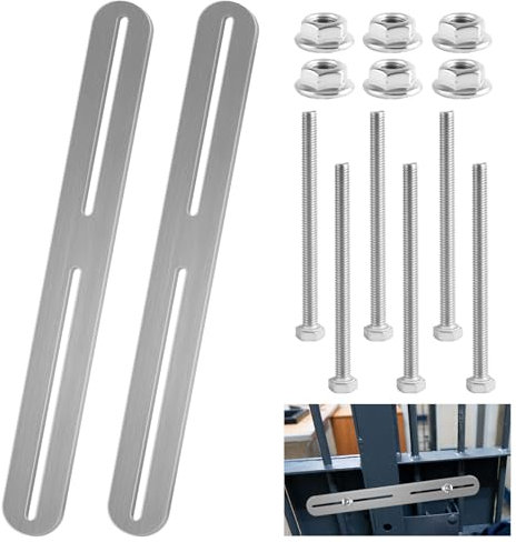 Lot De 2 Kits De Fixation pour BoîTe Aux Lettres De ClôTure, Fixation De BoîTe Aux Lettres, 360 X 24 Mm, Fixation De ClôTure pour BoîTes Aux Lettres, Montage De ClôTure, avec 6 Vis M5