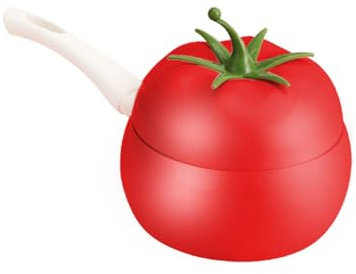Stufa A Latte, Piccola Padella Creativa a Forma Di Pomodoro A Fondo Piatto Antiaderente Utensili Da Cucina Domestici In Alluminio, Adatto per Piatti A Induzione, Stufe A Gas