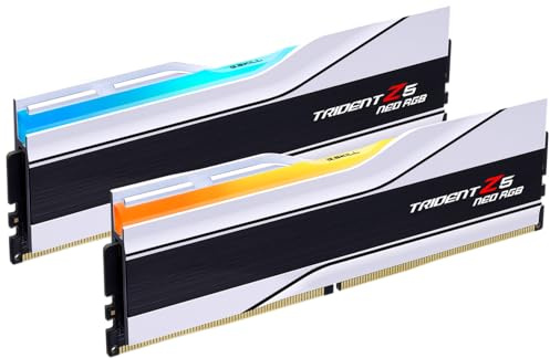 G.SKILL Trident Z5 Neo RGB Series DDR5 RAM (AMD Expo) 32 GB (2 x 16 GB) 6400MT/s CL30-39-39-102 1.40 V Memoria para computadora de escritorio U-DIMM - Blanco mate (F5-6400J3039G16GX2-TZ5NRW)