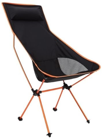 AMULONG Klappbarer Campingstuhl Tragbarer, Kompakter, Ultraleichter Hochleistungs-Grill Für Den Außenbereich, Picknick, Garten, Strand Mit Tragetasche Reisestuhl Faltstuhl Anglerstuhl(B)