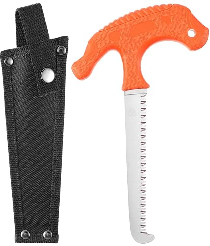Ceoighe - Hunting bone saw, saw for hunting, camping and game processing, ergonomic non-slip T-handle, CR13 butcher bone saw 4.96 inch, bone saw