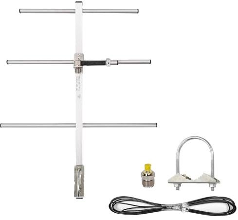 GTOMNI GMRS Yagi Antenna for 70CM UHF Dual Band 400-470Mhz Ham Walkie with High Gain 7DBI Outdoor Antenna for Ham Radio Transceiver Repeater SL16 Female Connector UHF Mobile FM Scanner