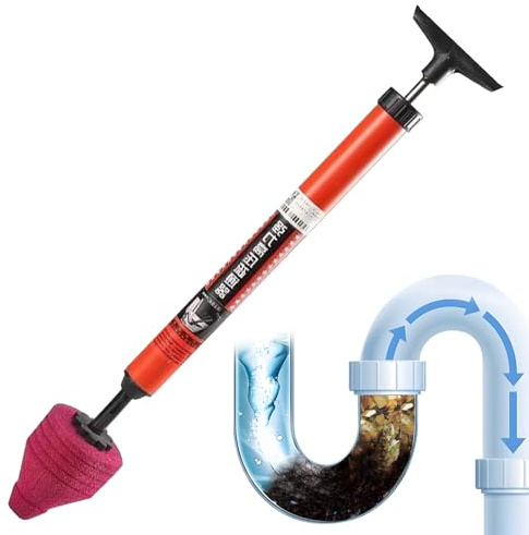 Toilet Unblocker, 2025 New Toilet Plunger, High Pressure Plumbing Tool Air Drain Clog Remover with Ergonomic Handle, Toilet Plunger Sewer Dredge Cleaning Tool, for Unblocking Bathtub, Shower
