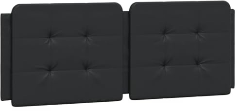 ULUYYUC Bettrückwände Wandkissen Wandpolster Wandschutz Bett - Kopfteil-Kissen Schwarz 120 cm Kunstleder für Bett Gästezimmer Jugendzimmer Herbergen