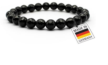 TIGER TREASURE Qualität, inspiriert seit 1890 Onyx Armband | Stärke und Schutz | Edelsteine aus Brasilien | Handgefertigtes Perlenarmband aus Deutschland | Schmuck für Damen & Herren