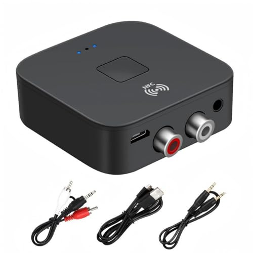 Ouitble Bluetooths 5.0 audios Adapter 3.5mm Mottagare för Stereosystem AUX AudioAdapter -Mottagare för TV -bilhögtalareförstärkare