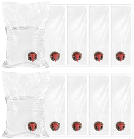 Sacchetti di bag-in-box Set di 10 Bag in Box Vuoto Riutilizzabili