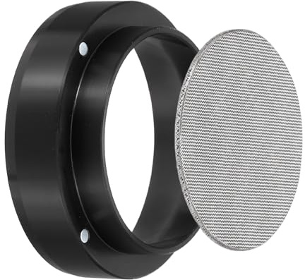sourcing map Set di imbuto dosatore per caffè espresso da 51 mm, 6,2 x 2,2 cm, con schermo a disco, set per macinacaffè da 51 mm, nero