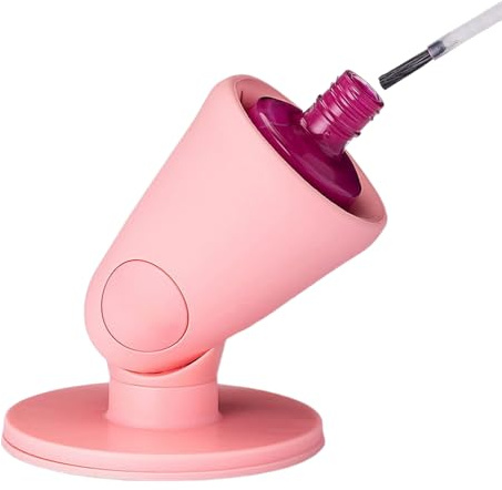 Vhjlfig Soporte de silicona para esmalte de uñas de 7,9 x 7,9 x 9,4 cm, antiderrames, soporte de esmalte de uñas Smartgrip Airlock Succión portátil, soporte de exhibición antiderrames, para salón de