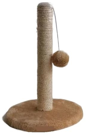 Tiragraffi For Gatti Colonna For Sisal Verticale Struttura For Arrampicata For Resistente Ai Graffi E All'usura Divertente Giocattolo For Robusto Stabile(Curry)