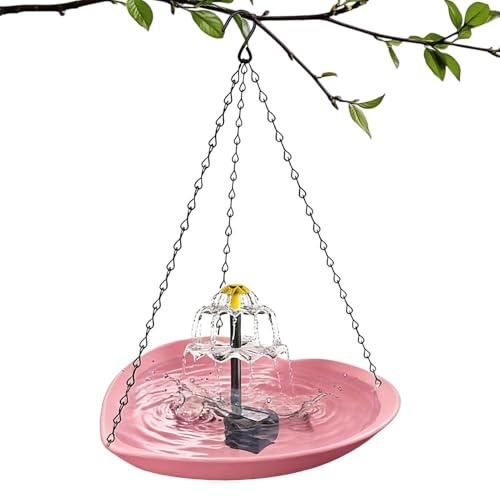 Bebederos para Aves de Exterior | Bebedero solar con forma de corazón para mascotas - Fuente Solar para Baño de Aves - Jardín Estanque Piscina Patio Terraza Loros