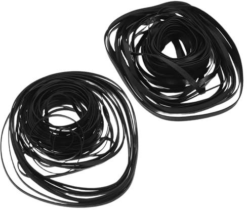 Toddmomy Cinghia per Registratore a Cassette in Gomma Nera, 100 Pezzi, 2mm e 3mm Piatte, per Macchina Vcr e Cassette