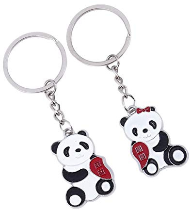 ODETOJOY 2PCS les dents Couple Porte-clés pour Lui et Son Amour amitié Porte-clés pour garçons et Filles