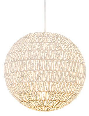 Qazqa Design Pendelleuchte, Pendellampe - Lina - Weiß, 40cm, Ideal als Wohnzimmerlampe