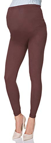 FUTURO FASHION - Legging Long de Grossesse - très Confortable - Coton - Nombreuses Tailles - Marron - 40