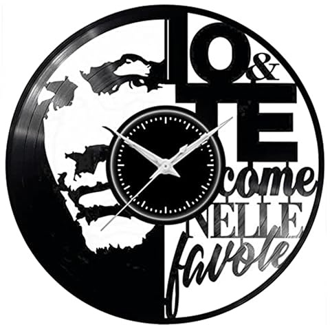 Fusorario Orologio disco in Vinile da Parete LP 33 Giri Silenzioso Idea Regalo A Tema Vasco io e te 12 2020