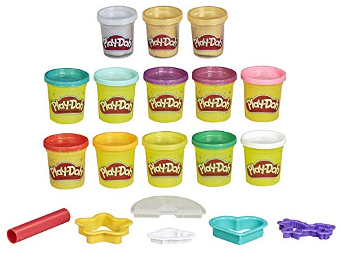 Play-Doh Unicorn Theme 13-Pack of Non-Toxic Modeling Compound Including Sparkle and Metallic Colors Plus 6 Tools (Amazon Exclusive)