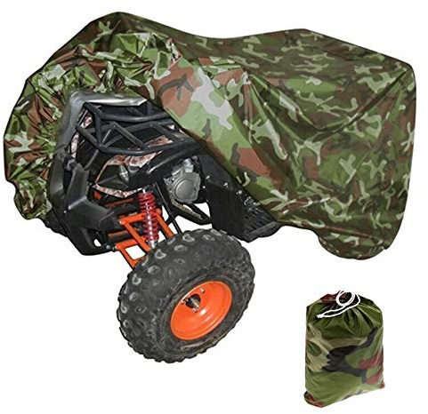 AMGJ Quad ATV Abdeckplane, 210D Oxford Gewebe Quad ATV Abdeckung UV-Schutz wasserdichte Wetterfest Staub Regen,Tarnen,XXXL