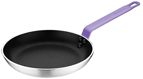 Hygiplas Frypan Aluminium Non-stick Teflon Platinum Plus Purple Handle 200x35mm