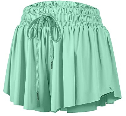 Blaosn Short athlétique Fluide pour Femme pour Gym, Yoga, entraînement, Course à Pied, Tennis, Jupe-Short Confortable, vêtements Mignons, vêtements d'été décontractés